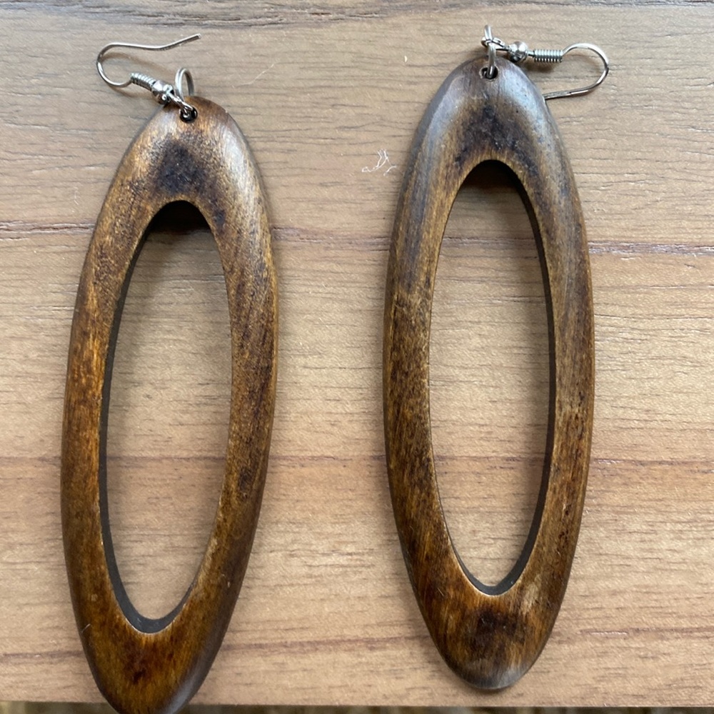 Wood Dangle Earrings